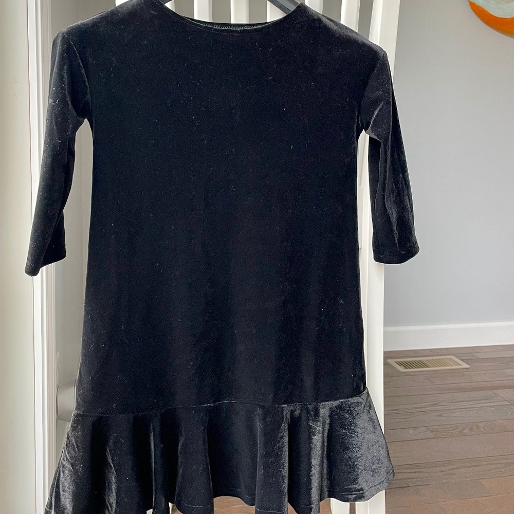 Lands End Girls Velvet Dress